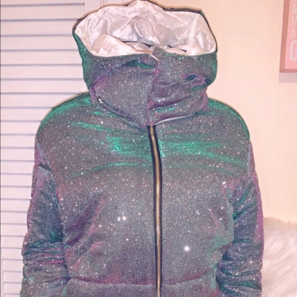Jackets \u0026 Coats | Glitter Puffer Jacket 